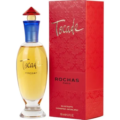 Perfume Rochas Tocade: sensualidad floral y dulzura elegante en un frasco clásico.