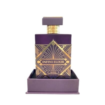 Maison Alhambra Infini Elixir, frescura especiada y base cálida que transmiten lujo y misterio.
