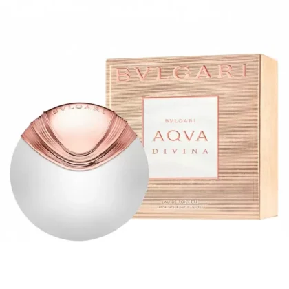 Bulgari Aqva Divina, frescura marina y encanto floral con bergamota, magnolia y ámbar envolvente.