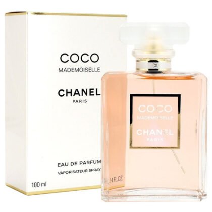 Chanel Coco Mademoiselle, perfume femenino con notas cítricas, florales y base ambarina elegante.