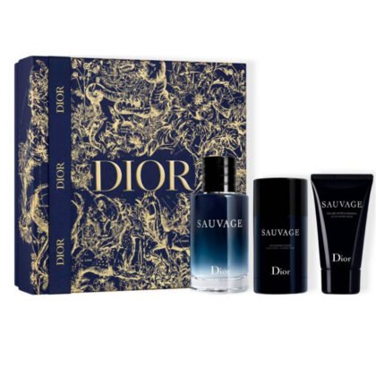 Dior Sauvage, perfume masculino con notas cítricas, especiadas y base ambarina elegante.