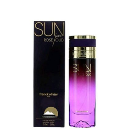 Franck Olivier Sun Java Rose Oud, frescura cítrica y elegancia oriental con flores, maderas y oud.