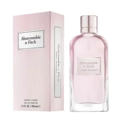 Descubre Abercrombie & Fitch First Instinct Women, fragancia femenina fresca y sensual con notas frutales, florales y ambaradas, ideal para día y noche.