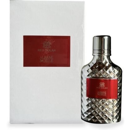 Descubre Red Solar Albane Noble, fragancia masculina fresca y elegante con notas cítricas, especiadas y ambaradas, ideal para día y noche.