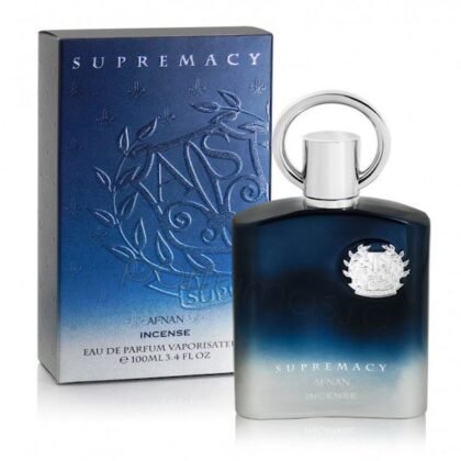 Afnan Supremacy Incense, perfume masculino con notas especiadas, amaderadas y cálidas de incienso y ámbar.