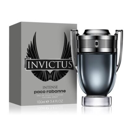 Descubre Invictus Intense Paco Rabanne, fragancia masculina poderosa y elegante con notas especiadas, ambaradas y amaderadas, ideal para día y noche.