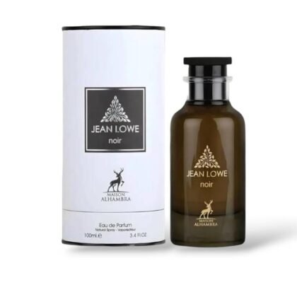 Descubre Jean Lowe Noir Maison Alhambra, fragancia masculina elegante y misteriosa con notas cítricas, especiadas y amaderadas, ideal para día y noche.