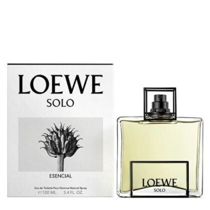 Loewe Solo Esencial, perfume masculino con notas cítricas, especiadas y maderas nobles.