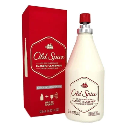 Descubre Old Spice Classic Cologne, fragancia masculina icónica con notas cítricas, especiadas y amaderadas, ideal para proyectar tradición y elegancia.