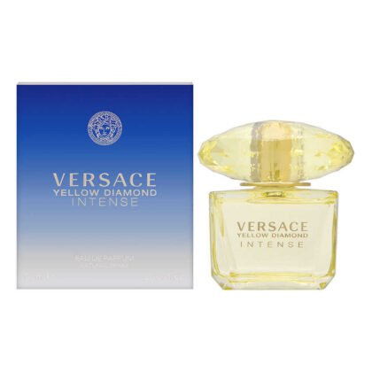 Yellow Diamond Intense Versace, perfume femenino con notas cítricas, florales y cálidas de ámbar.