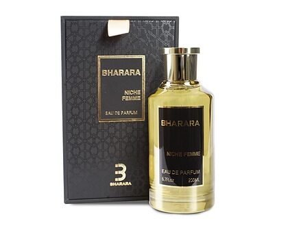 Descubre Niche Femme de Bharara, una fragancia femenina con frutas, rosa turca, incienso y vainilla.