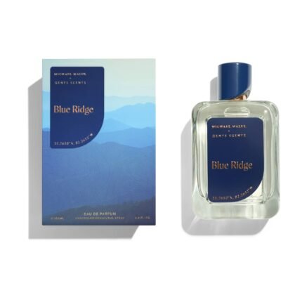 Blue Ridge de Michael Malul London: cítrica, ozónica y amaderada. Una fragancia masculina fresca y elegante para el espíritu libre.