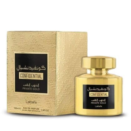 Perfume Árabe Lattafa Confidential Private Gold Eau de Parfum – 100ml – Unisex