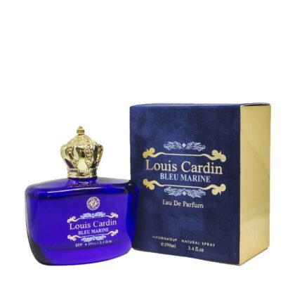 Bleu Marine de Louis Cardin: cítricos, jazmín y maderas en una fragancia fresca, versátil y elegante para cualquier ocasión.