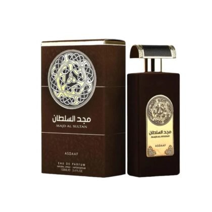 Majd Al Sultan de Asdaaf: ahumado, especiado y amaderado. Una fragancia masculina intensa para noches de poder y elegancia.