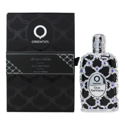 Oud Saffron de Orientica, intensidad oriental y elegancia amaderada para una presencia inolvidable.