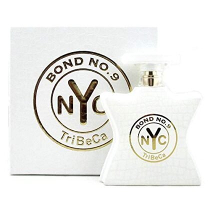 TriBeCa de Bond No 9, aroma gourmand y sofisticado con cacao, jazmín y caramelo. Lujo urbano con carácter.