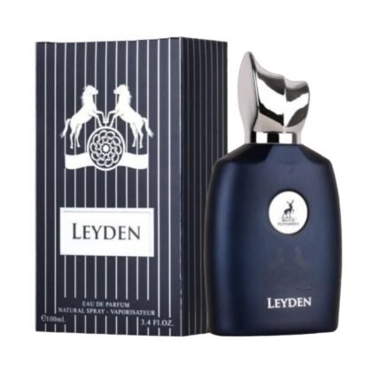 Leyden de Maison Alhambra, frescura cítrica y fondo amaderado especiado para una masculinidad intensa y refinada.