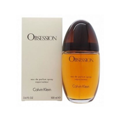 Obsession de Calvin Klein: fragancia oriental con cítricos, flores y ámbar. Seducción intensa y elegancia clásica.