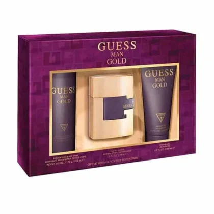 Guess Man Gold de Guess: fragancia masculina con ajenjo, lavanda y gamuza. Elegancia duradera y seducción atemporal
