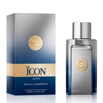 The Icon Elixir de Antonio Banderas: cítricos, lavanda y almizcle en una fragancia fresca, marina y sofisticada.