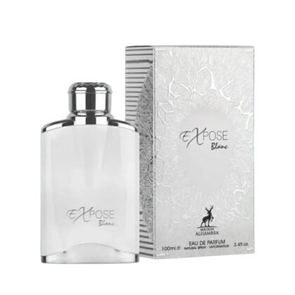 Expose Blanc de Maison Alhambra: cítricos, lavanda y almizcle en una fragancia masculina fresca, acuática y sofisticada.