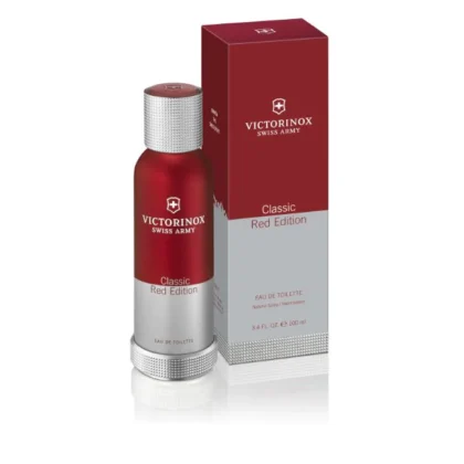 Swiss Army Classic Red Edition de Victorinox, fragancia unisex con manzana roja, lavanda y vetiver. Fresca y sofisticada.