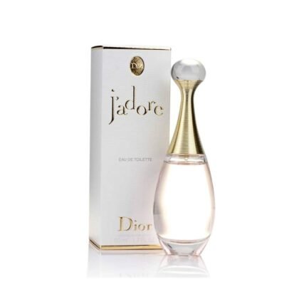 Jadore de Dior, fragancia floral-afrutada con notas de pera, jazmín y vainilla. Elegancia y sensualidad en cada gota.