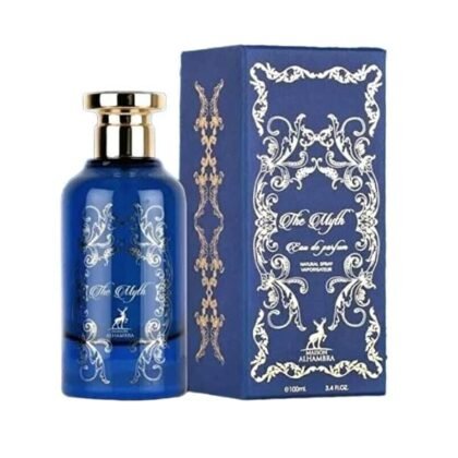 The Myth de Maison Alhambra: canela, azafrán y oud en una fragancia unisex intensa, floral y elegante.