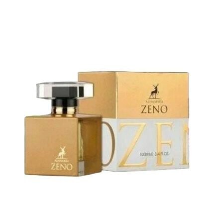 Zeno de Maison Alhambra: cítricos, flores y ámbar en una fragancia femenina amaderada, sofisticada y envolvente.