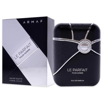 Le Parfait Pour Homme de Armaf, fragancia masculina con grosellas negras, jazmín y vainilla. Elegante y duradera.