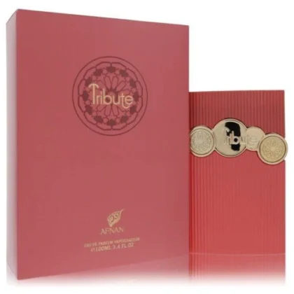 Descubre Tribute Pink de Afnan, una fragancia floral-afrutada con piña, jazmín y fondo cálido de almizcle y sándalo.