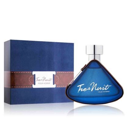 Tres Nuit de Armaf, fragancia masculina con limón, lavanda y sándalo. Fresca, elegante y duradera.