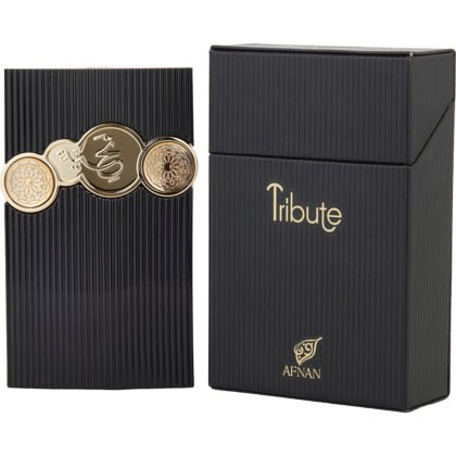Descubre Tribute Black de Afnan, una fragancia oriental-especiada con flores, almizcle, ámbar y maderas.