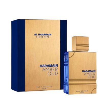 Amber Oud Blue Edition de Al Haramain: cítricos, especias y maderas en una fragancia elegante, moderna y magnética.
