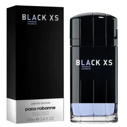 Black XS Los Angeles for Him de Paco Rabanne: cítricos, lavanda y cuero en una fragancia vibrante, rebelde y seductora para hombres con estilo.