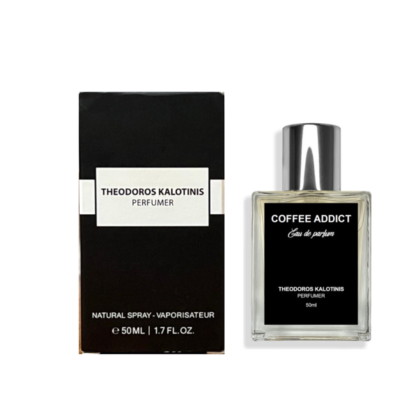 Coffee Addict de Theodoros Kalotinis: aroma realista de café, caramelo y vainilla. Un perfume cálido, adictivo y absolutamente delicioso.