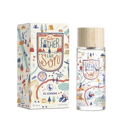Like Father Like Son de El Ganso, fragancia cítrica y amaderada con menta, pera y sándalo. Un homenaje al vínculo entre padre e hijo.