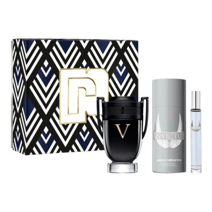 Invictus Victory de Paco Rabanne, fragancia masculina con lavanda, incienso y vainilla. Poder, elegancia y seducción en cada nota.