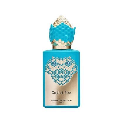 God of Fire de Stéphane Humbert Lucas: mango, incienso y ámbar en una fragancia nicho ardiente, exótica y luminosa.