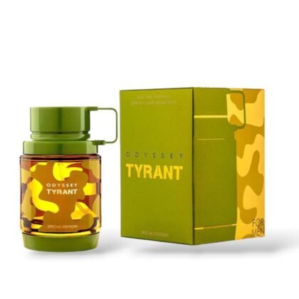 Odyssey Tyrant Special Edition de Armaf: bergamota, lavanda y ambroxan en una fragancia intensa, elegante y seductora para hombres líderes.