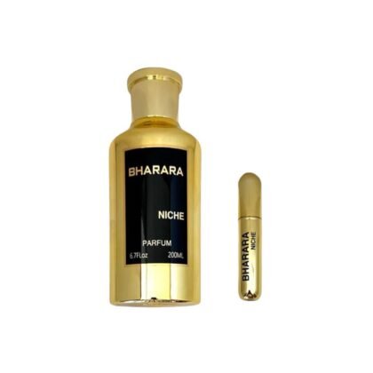Niche de Bharara: perfume floral amaderado con cítricos, incienso y oud. Intenso, elegante y duradero. Ideal para quienes dejan huella.