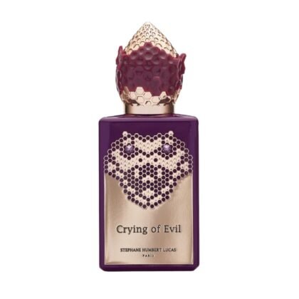 Crying of Evil de Stéphane Humbert Lucas 777: cuero, incienso y violetas en una fragancia poética y enigmática que seduce con belleza oscura.