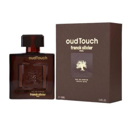Oud Touch de Franck Olivier: frambuesa, rosa y oud en una fragancia oriental intensa y seductora que cautiva con elegancia.