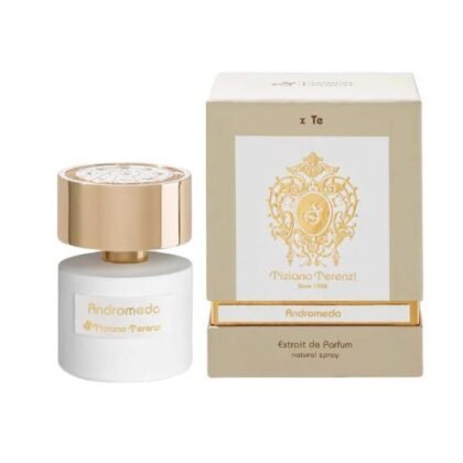 Andromeda de Tiziana Terenzi: aroma etéreo con maracuyá, rosa y vainilla. Elegancia astral y frescura luminosa.