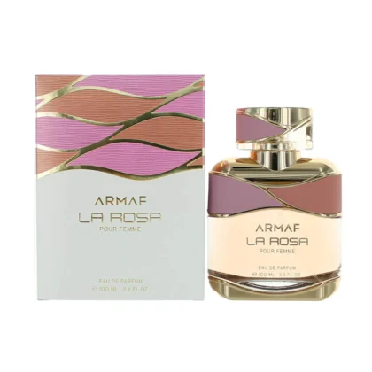 La Rosa de Armaf: pera, jazmín y praliné en una fragancia floral afrutada intensa y sofisticada.