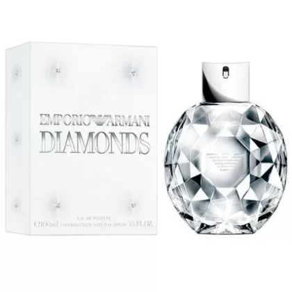 Emporio Armani Diamonds de Giorgio Armani: frambuesa, rosa y vainilla en una fragancia brillante y sofisticada.