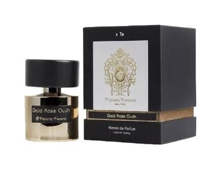 Gold Rose Oudh de Tiziana Terenzi: aroma oriental con rosa, oud y vainilla. Lujo dorado y seducción intensa.