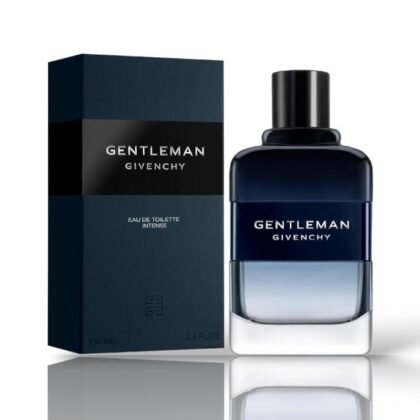 Gentleman Eau de Toilette Intense de Givenchy: iris azul, cardamomo y cedro en una fragancia masculina, elegante y profunda.