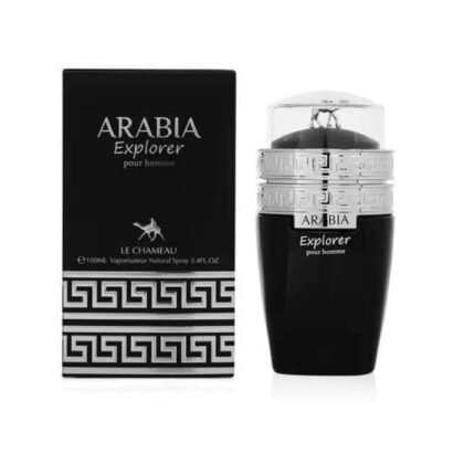 Descubre Arabia Explorer de Le Chameau: una fragancia exótica con oud, ámbar y cuero que despierta el espíritu aventurero con lujo y carácter.